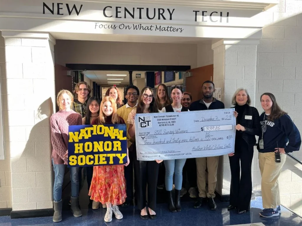 New Century Technology High School National Honor Society in Huntsville recently held a "Battle of the Branches" fundraiser for SSV during a lunch period.