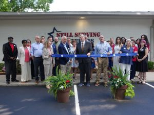 Still Serving Veterans team and community members at the official ribbon cutting for SSV’s new facility.